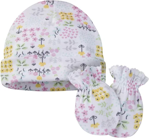 Miniatura 3 de Onesies Brand Conjunto de gorro y manoplas unisex para bebé, 12 piezas