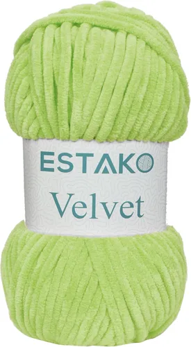 Miniatura 66 de Estako Manta de felpilla de terciopelo amigurumi para tejer y tejer, súper voluminosa, 3.53 oz (132 yardas) (1710 - naranja)
