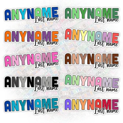 Miniatura 13 de Adhesivo retro con nombre personalizado, calcomanías personalizadas con nombre, hippie vintage, lindo troquelado impermeable para laptop, botella