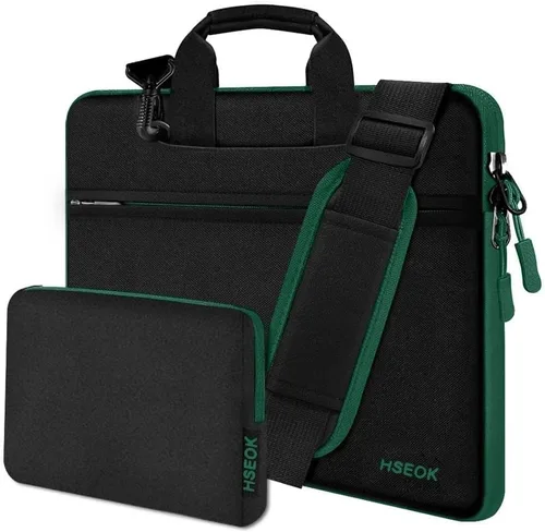 Miniatura 8 de Hseok Bolsa de hombro delgada para laptop de 13-14 pulgadas Bolso de mano con funda pequeña compatible con MacBook Pro de 14 pulgadas M4/M3/M2/M1