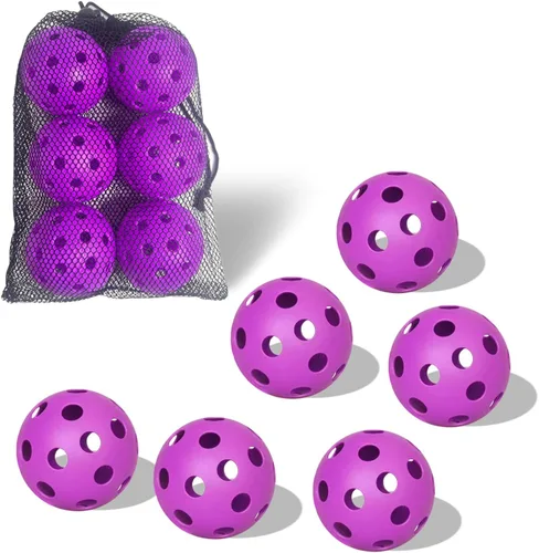 Paquete de 6 pelotas de pickleball deportivas para exteriores - 40 pelotas de pickleball - Bolas de pickleball de EE. UU. aprobadas por USAPA -