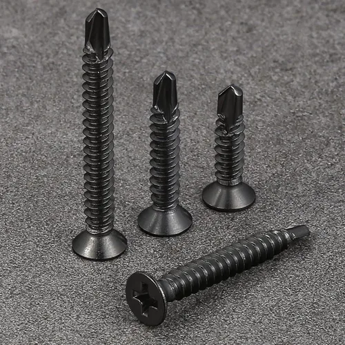 Miniatura 4 de Wensilon (300 piezas) #8×1” para chapa metálica Tornillos autorroscantes 410 de acero inoxidable negro de cabeza plana de alta resistencia Tornillos