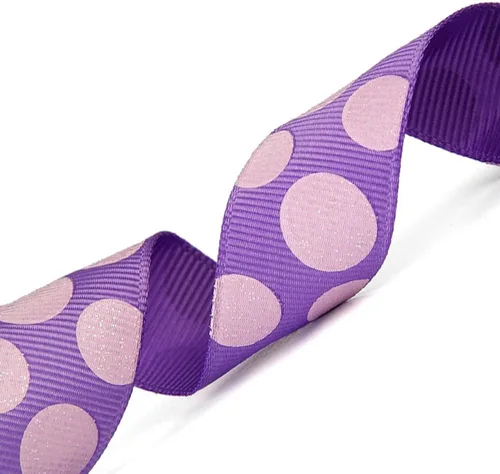 Miniatura 16 de Morex Ribbon Sugar Dots - Cinta de grogrén con purpurina, 7/8 pulgadas por 20 yardas, aguamarina/lavanda (98805/20-612)
