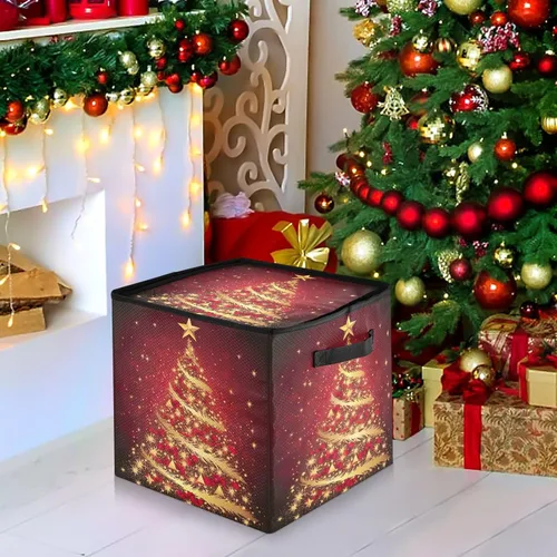Miniatura 7 de Caja de almacenamiento de adornos de Navidad para árbol de Navidad, 4 niveles con capacidad para hasta 64 bolas de decoración de adornos navideños