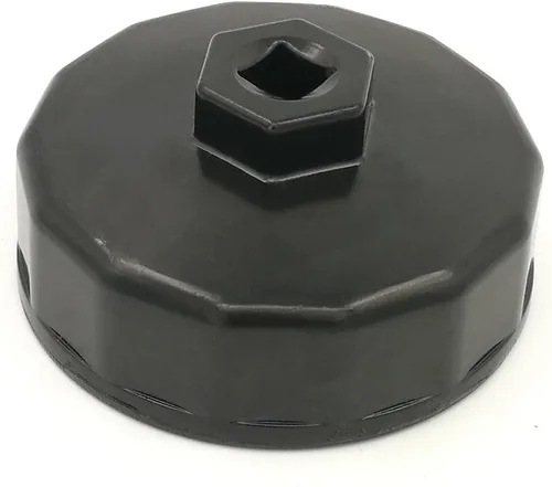 Llave para filtro de aceite de aluminio, flauta de 74 mm, para Mercedes Benz, Sprinter, Audi, Porsche, Volkswagen, Mazda y más - Negro