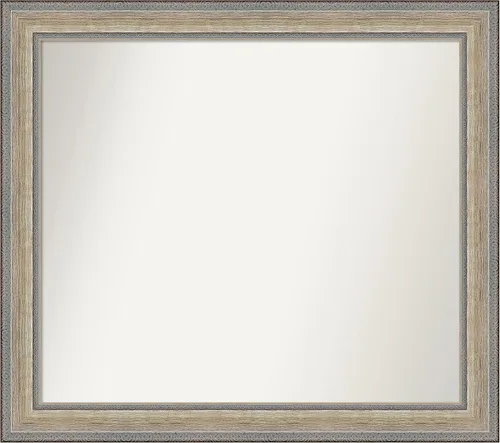 Miniatura 76 de Amanti Art Espejo de baño plateado para sobre fregadero, 28 x 47 pulgadas, espejo rectangular de plata imperial, marco de madera tradicional de gran