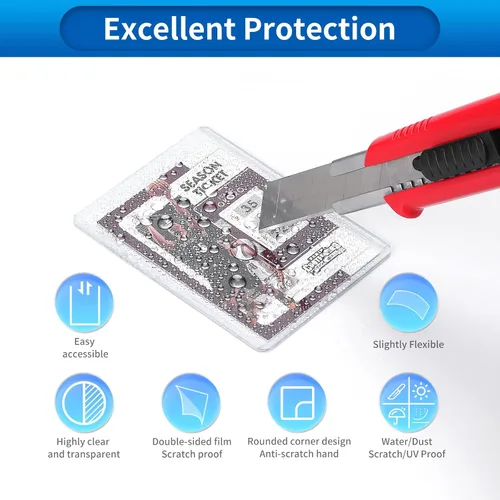 Miniatura 5 de 25 piezas cargadores superiores regulares súper transparentes, para tarjetas estándar, ligeramente flexibles, 35 puntos, cargadores superiores