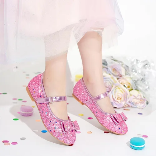 Miniatura 2 de Parrosoo Zapatos de vestir para niñas, zapatos Mary Jane, zapatos de ballet, zapatos de tacón bajo para niña, escuela, princesa, zapatos de boda