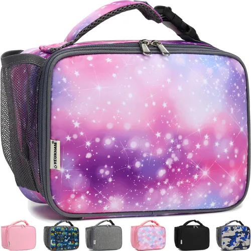 Miniatura 18 de GYEUKHAM Lonchera Aislada para la Escuela, Bolsas de Almuerzo Térmicas Reutilizables Duraderas Congelables para Niños Niñas Hombres Mujeres - azul