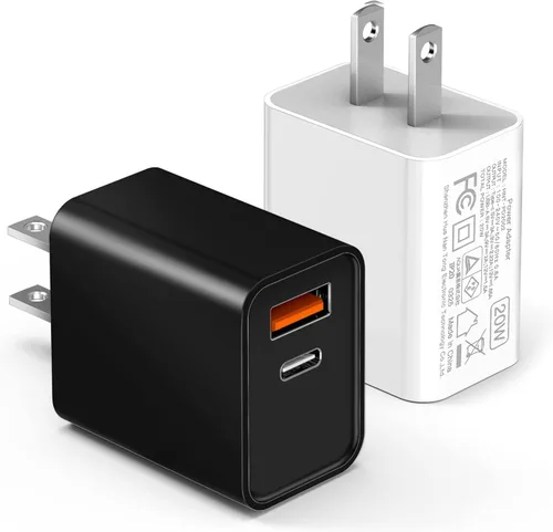 Miniatura 11 de Cargador de pared USB C de 20 W para iPhone 17/16/15/14/13/13 Mini/13 Pro Max/12/12 Pro/12 Pro Max Cube, paquete de 2 unidades de doble puerto