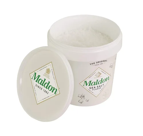 Miniatura 6 de Maldon Sal, copos de sal marina, tina resellable, Kosher, natural, artesanal, gourmet, cristales piramidales, 20 oz (570 g) paquete de 2