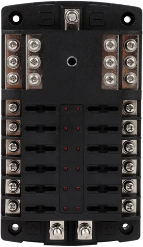 SCITOO Caja de fusibles de 12 vías con cuchilla ATO/ATC/ATS, uso para lancha rodante, autocaravana, lancha rápida