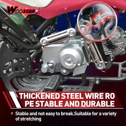 Miniatura 3 de WOOSTAR Reemplazo del cable del acelerador de 50.59 pulgadas para ATV de 4 ruedas refrigerado por agua de 125cc 150cc 200cc 250cc
