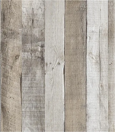 LXCREAT Papel de contacto de bloque de carnicero de madera sintética, papel tapiz Shiplap para despegar y pegar, tablones de madera para paredes de