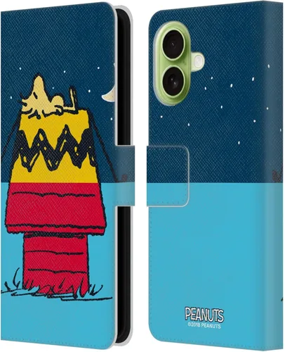 Miniatura 215 de Head Case Designs Funda de piel con licencia oficial de Peanuts Snoopy & Woodstock Balloon Halfs and Laughs para Apple iPhone 7/8/SE 2020 y 2022