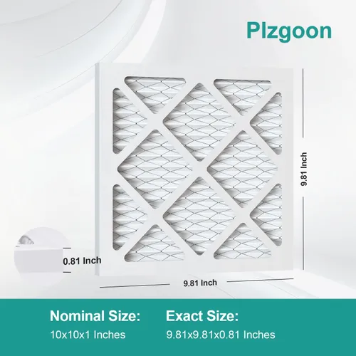 Miniatura 2 de Filtros de Aire 10x10x1 MERV 8 MPR 600 Paquete de 4 Filtros Plisados para Hogar HVAC AC Calefacción Filtros de Aire Acondicionado para Casa Oficina