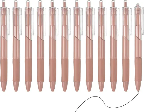 Miniatura 9 de PATIKIL Paquete de 12 bolígrafos retráctiles de 0.020 in, bolígrafos de tinta de gel negra, bolígrafo retráctil, punta fina, escritura suave, lindos