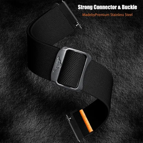 Miniatura 4 de Lamshaw Compatible con correas de reloj Moto Watch 120, 0.787 in, 0.866 in, correas de repuesto de nailon ajustables de liberación rápida Solo Loop