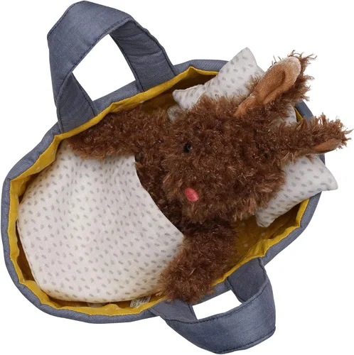 Miniatura 3 de Manhattan Toy Moppettes Beau Bunny - Juego de peluche con conejito de peluche, moisés de tela, manta y almohada