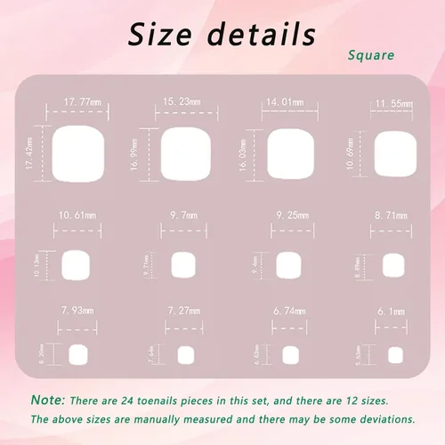 Miniatura 2 de Uñas postizas a presión con punta francesa blanca, uñas postizas cuadradas con diamantes de imitación, acrílico, rosa, polvo de purpurina, puntas