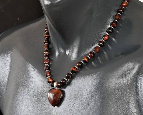 Miniatura 114 de Colgante de corazón de aventurina natural, Collar de cuentas de aventurina genuina, Collar de piedra verde, Collar de piedras preciosas, Cuentas