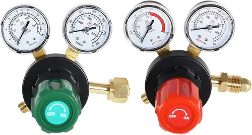 Miniatura 8 de findmall CGA 540 Regulador de oxígeno para la gama de entrega del indicador de gas de soldadura 145PSI