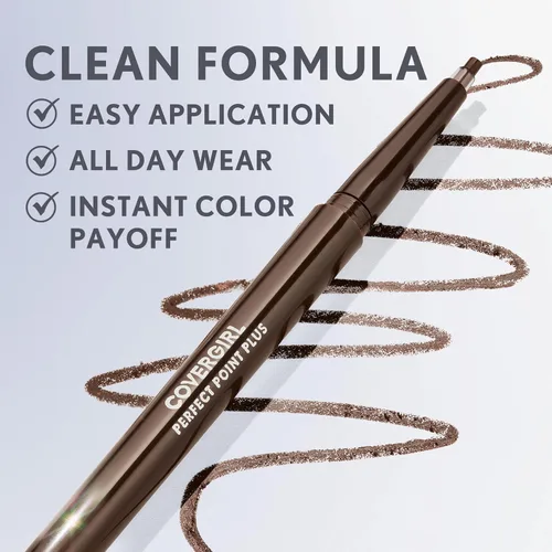 Miniatura 4 de COVERGIRL Perfect Point Plus Lápiz Delineador de Ojos, Ónix Negro Paquete de 1, Duradero, Delineador de Ojos Negro Versátil, Punta Suave