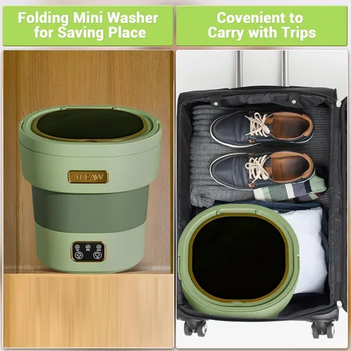 Miniatura 4 de Mini lavadora y secadora, mini lavadora plegable de 12 l para ropa interior, lavadora plegable mejorada para ropa de bebé, calcetines y apartamento