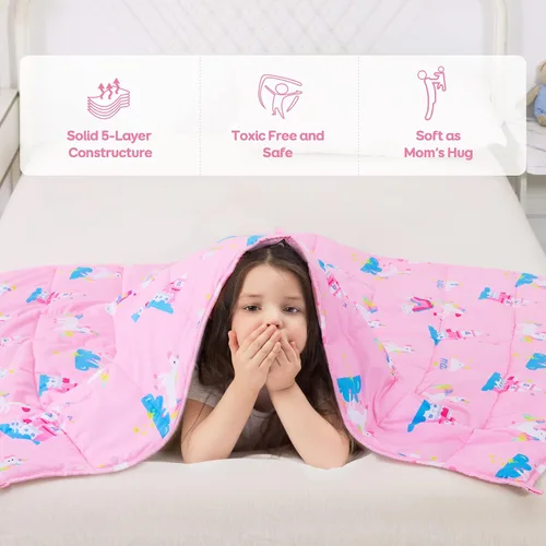 Miniatura 2 de Kivik Manta con peso de 5 libras, transpirable, pequeña y pesada, para dormir y relajarse, para cama, sofá, hogar, escuela, lavable a máquina