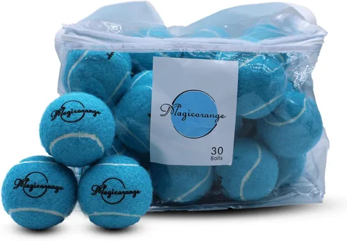 Magicorange Pelotas de tenis, paquete de 60 pelotas de tenis de entrenamiento avanzado, pelotas de práctica, pelotas de juego para perros y