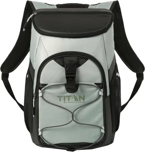 Miniatura 12 de Titan by Arctic Zone Backpack Cooler, Insulated Soft Sided Bag with Leak Proof Lining and Padded Straps, for Lunch, Picnic, and Travel, 24 Can Gris