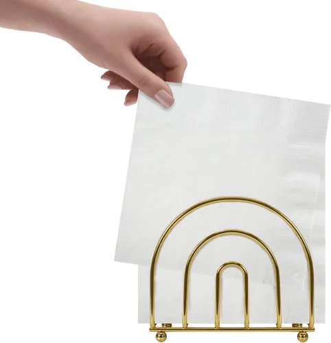 Miniatura 5 de Blue Donuts Servilletero Gold Arc Collection - Servilleteros para mesas, moderno servilletero, servilleteros de mesa de comedor para cocina, Dorado