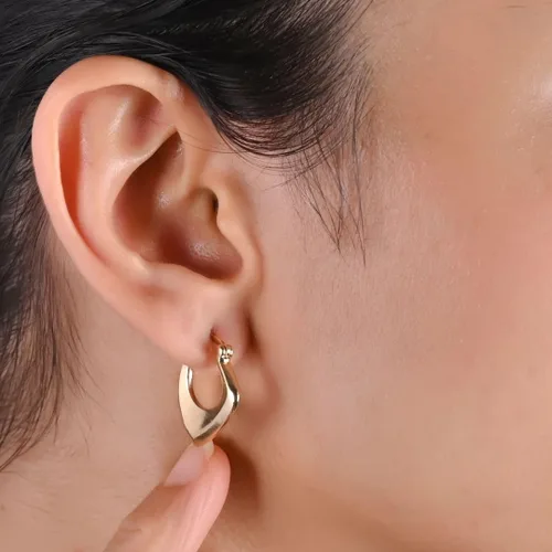 Miniatura 74 de Gempires - Aretes ligeros y gruesos, delicados y minimalistas, hipoalergénicos, chapados en oro, sin deslustre, diseño clásico, para uso diario