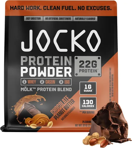 Miniatura 15 de Jocko Fuel Mölk Proteína de suero en polvo 22g con mezcla baja en azúcar de fruta del monje - Recuperación y crecimiento muscular, el embalaje puede