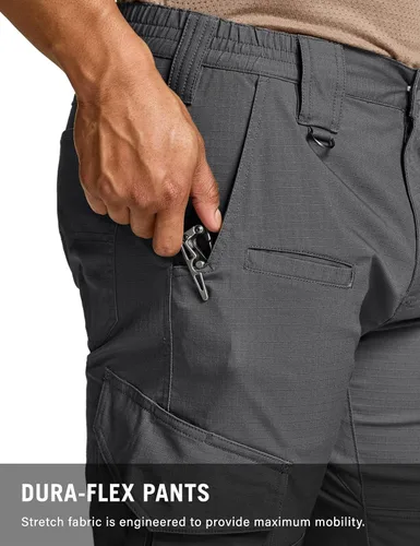 Miniatura 6 de CQR Men's Flex Ripstop Tactical Pants, Water Resistant Stretch Cargo Pants, Lightweight EDC Hiking Work Pants