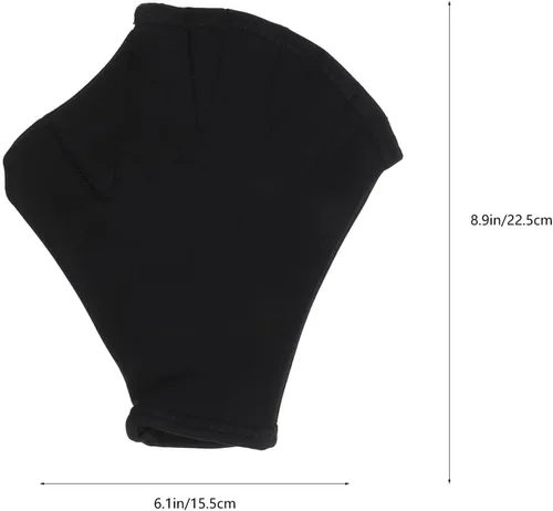 Miniatura 7 de BESPORTBLE Guantes de malla acuática para natación, entrenamiento acuático, resistencia al agua, ajuste acuático de entrenamiento acuático, palas
