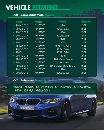 Miniatura 5 de SCITOO Kit de cadena de distribución N20B20A para BMW 220i/228i/228i xDrive/320i/320i xDrive/328i/328i GT xDrive/328i xDrive/428i/428i Gran