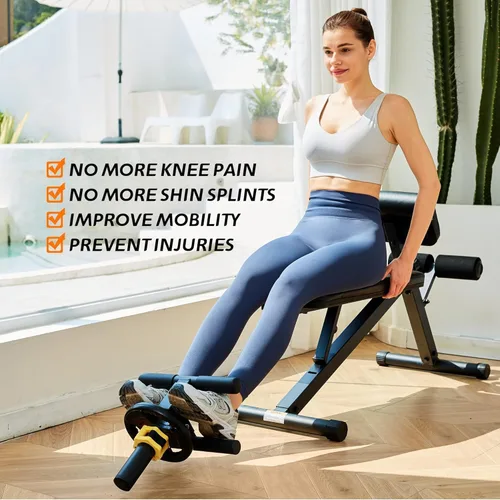Miniatura 7 de Tibialis Trainer Tib Bar Raise Machine Equipo de ejercicio Entrenamiento de fuerza Rasgando músculos de la parte inferior de las piernas Amarillo