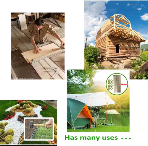 Miniatura 7 de Estacas de anclaje de paisaje de césped sintético, estacas de césped artificial, enfriamiento de alta temperatura utilizado para jardín, bordes
