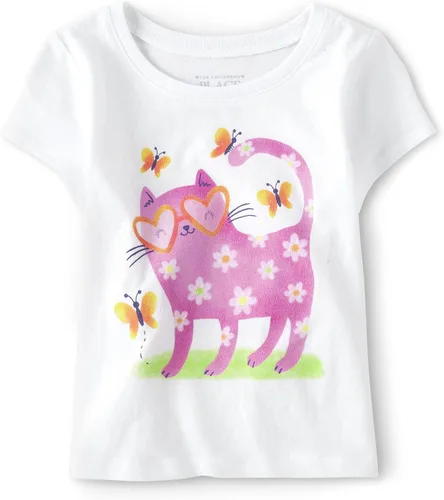 The Children's Place Baby Toddler Girls Short Sleeve Graphic T-Shirt