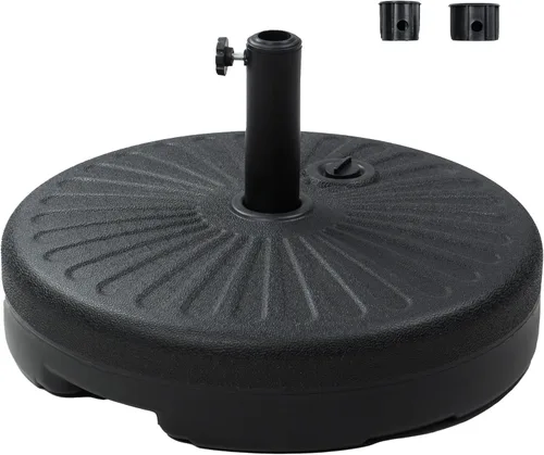 Miniatura 7 de Kozyard Base de sombrilla de patio, con relleno de agua y arena, base para exteriores, resistente al viento, para voladizo, piscina, patio trasero