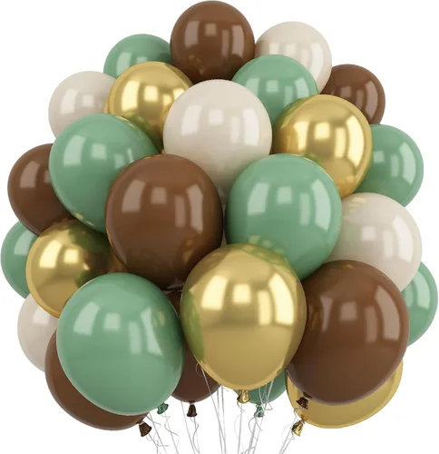 Miniatura 20 de Globos de látex blanco dorado rosa claro, 35 piezas
