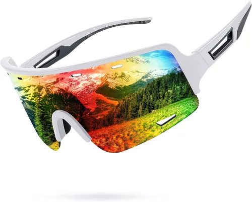 Miniatura 11 de FEISEDY Gafas de sol deportivas para ciclismo, gafas de béisbol para jóvenes, adolescentes, protección UV400 B2974 Negro-Azul