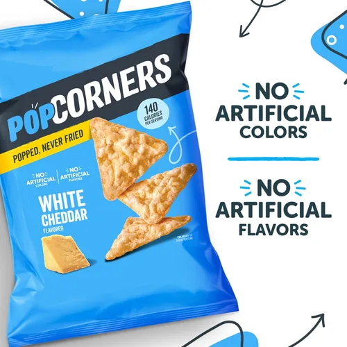 Miniatura 3 de PopCorners Chips de maíz reventado, cheddar blanco, 5 onzas