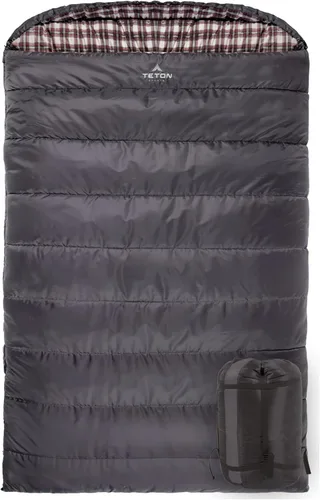 Miniatura 14 de Teton Mammoth - Saco de dormir doble tamaño Queen - Una bolsa cálida que toda la familia puede disfrutar, ideal para camping, caza y campamento Verde