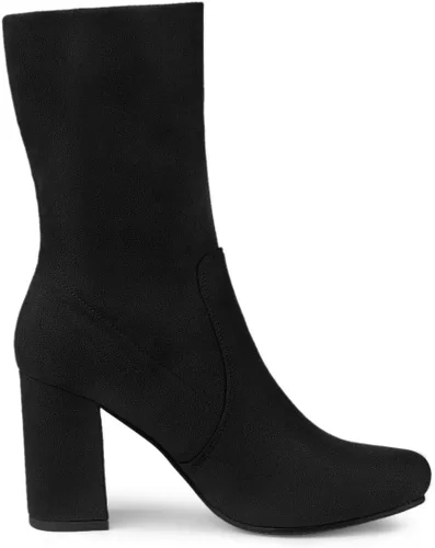 Miniatura 7 de Allegra K Botines plegables con tacón de bloque y punta redondeada para mujer