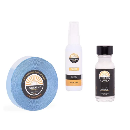 Miniatura 9 de Kit de reemplazo de cabello - Cinta 1522 rollo de 1/2 pulgada x 12 yardas, pegamento blanco para peluca de pegamento extendido, removedor