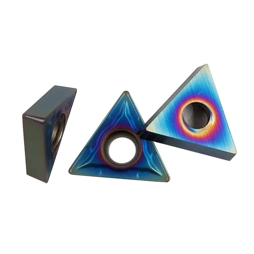Miniatura 6 de 10 piezas TCMT21.51/TCMT110204 Insertos de carburo con revestimiento nano-azul. El inserto TCMT es adecuado para portabrocas de torneado de 91°
