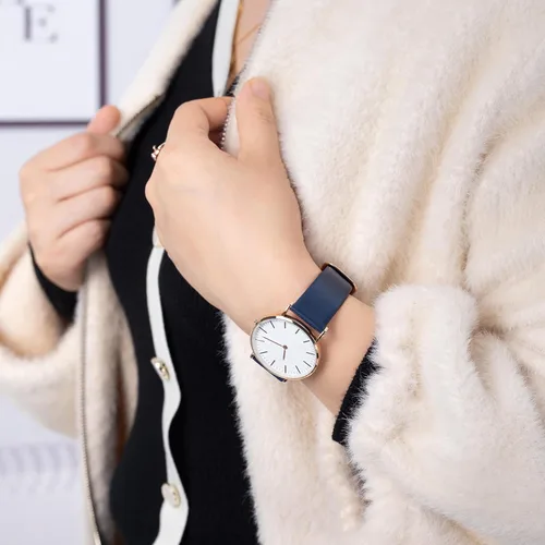 Miniatura 6 de Bandas de reloj de cuero clásico ultra fino para mujer, cada correa de reloj de cuero genuino para mujeres y hombres 0.472pulg., 0.551pulg.