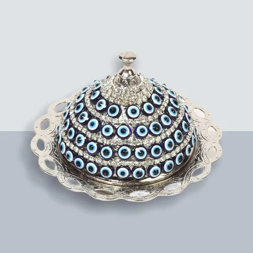 Miniatura 6 de Alisveristime Evil Eye - Azucarero de aleación de zinc con tapa (plata)